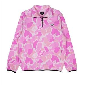 RipnDip Pink Nermcamo Fleece 3/4 Zip Up SIZE:Small